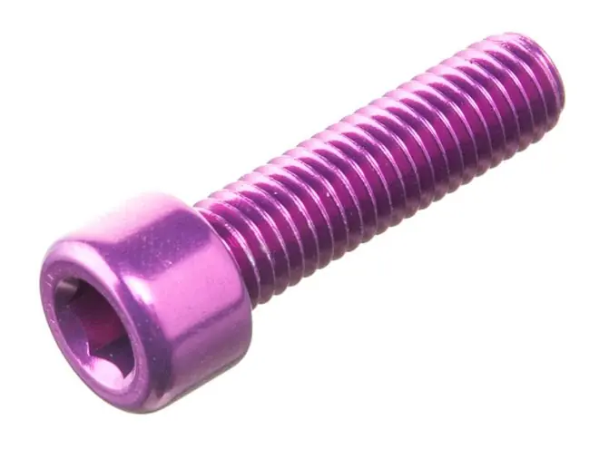 Vis aluminium BTR cylindrique M8x1.25x30mm Pro Bolt Violet Retour Gratuit